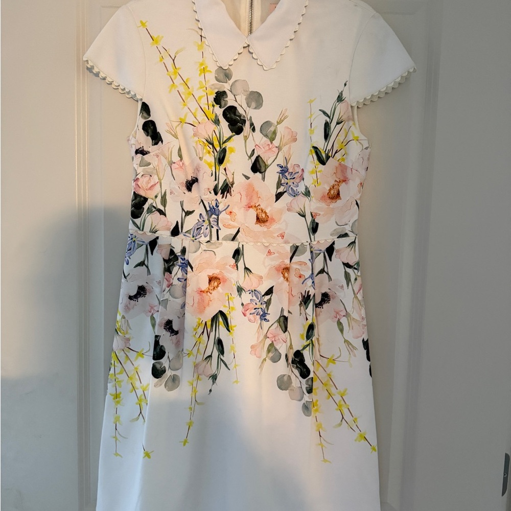 Ted Baker Print White Dress